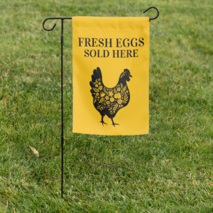 Fresh Eggs Sold Here Garden Flag Farm Stand Banner