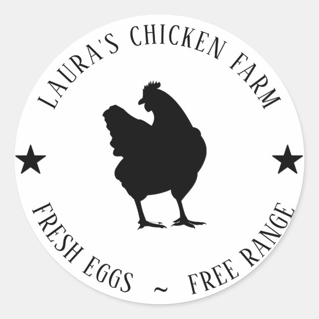 Fresh Eggs Vintage Chicken Farm Cartel Label Mini (Front)