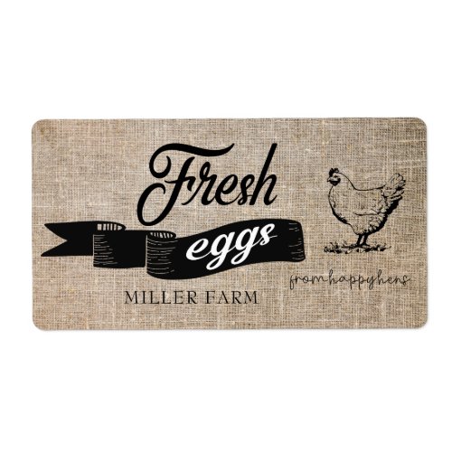 Fresh Eggs Vintage ⎢Egg Carton Label