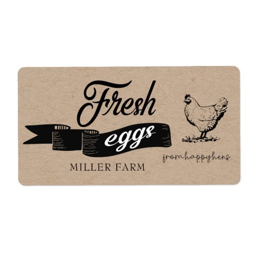 Fresh Eggs Vintage ⎢Egg Carton Label