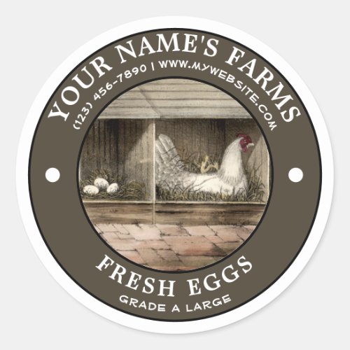 Fresh Eggs Vintage Label Template