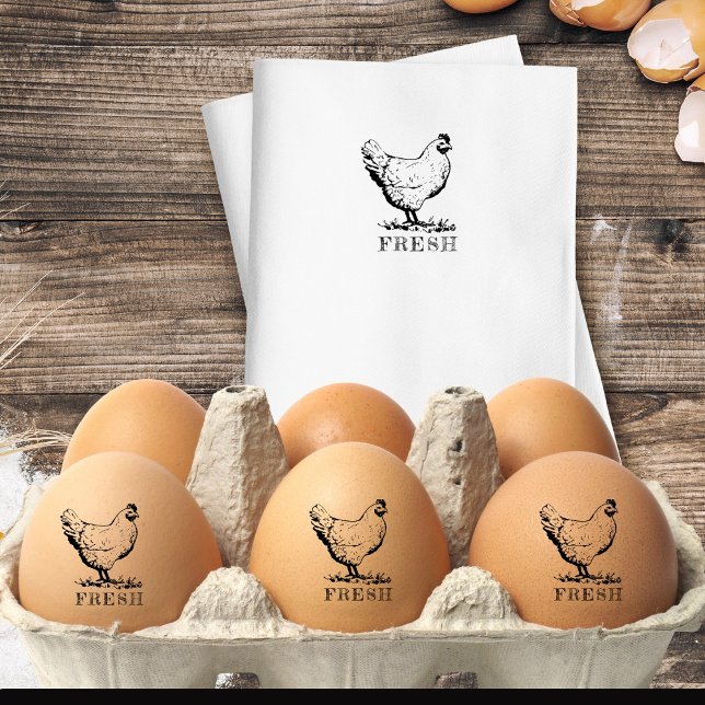Fresh Eggs Vintage Personalized Egg Stamp (Creator Uploaded)