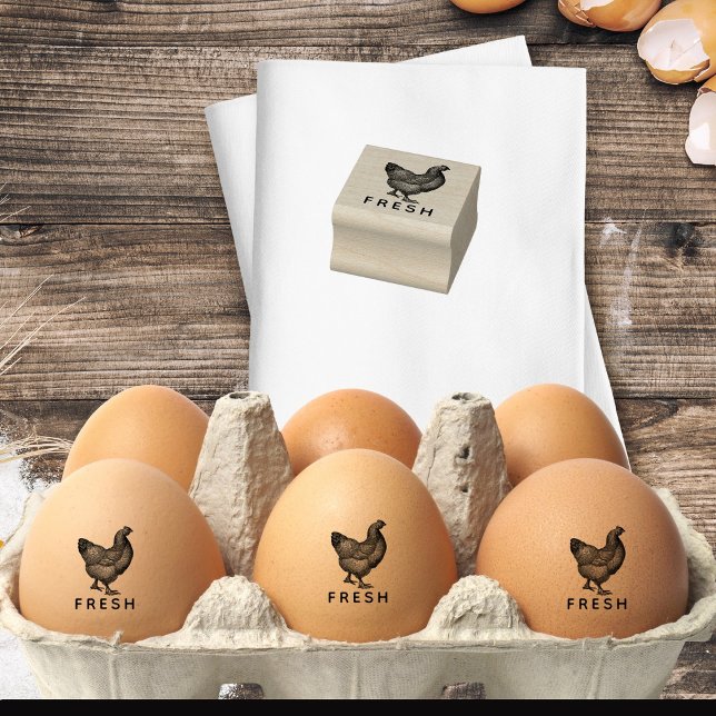 Fresh Eggs Vintage Personalized Egg Stamp (Creator Uploaded)