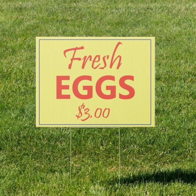 Fresh Eggs Yard Sign (Insitu)