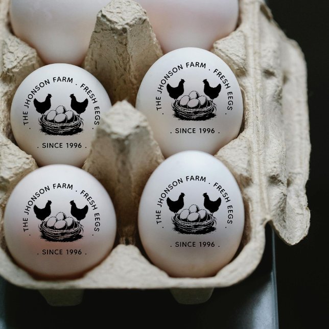 Fresh Eggs Your Name Chicken Hens Egg Stamp (Creator Uploaded)