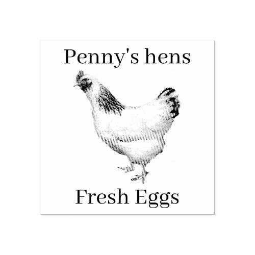 Fresh Eggs Your Name Chicken Hens V2  Egg Stamp 