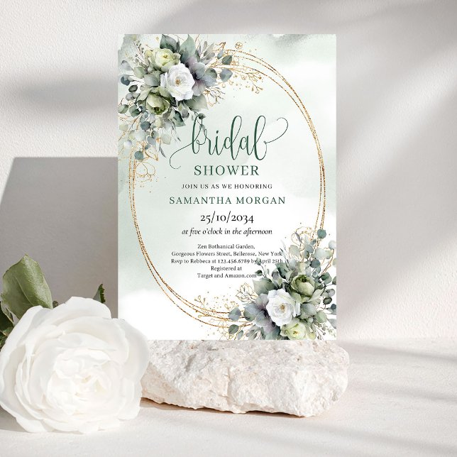 Fresh Elegance Eucalyptus Bridal Shower Invitation (Fresh Elegance Eucalyptus Bridal Shower Invitation)