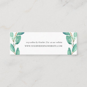 Fresh Eucalytpus leaves Wedding Website Mini Business Card
