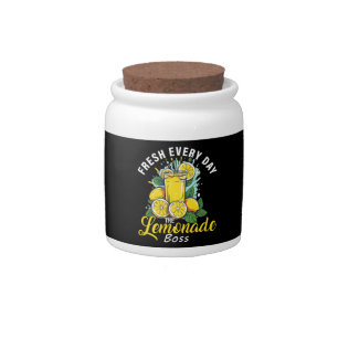 Fresh Every Day The Lemonade Boss Candy Jar