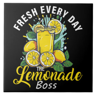 Fresh Every Day The Lemonade Boss Ceramic Tile