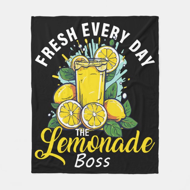 Fresh Every Day The Lemonade Boss Fleece Blanket (Front)