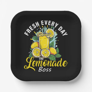 Fresh Every Day The Lemonade Boss Paper Plates