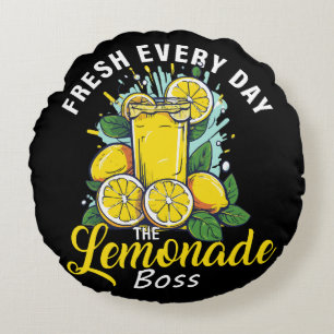 Fresh Every Day The Lemonade Boss Round Pillow