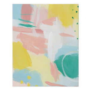 Fresh Face Abstract - Spring Colors Faux Canvas Print
