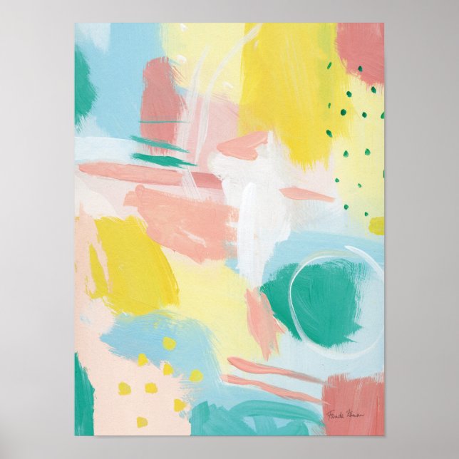 Fresh Face Abstract - Spring Colors Poster (Front)