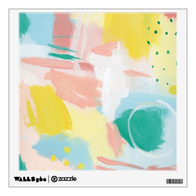 Fresh Face Abstract - Spring Colors Wall Decal (Front)
