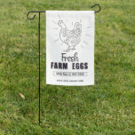 Fresh Farm Chicken Eggs With Personalized Info Garden Flag at Zazzle