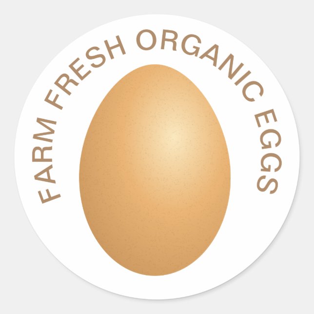 Fresh Farm Egg Chicken Classic Round Sticker (Front)