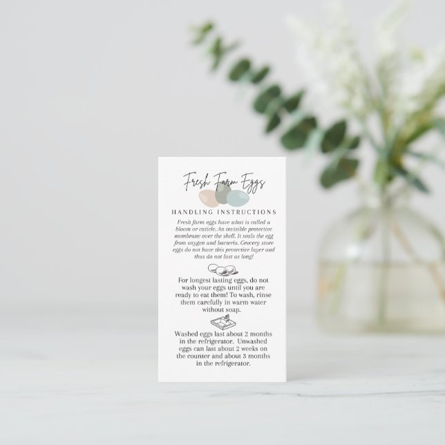 fresh-farm-egg-handling-instructions-business-card-zazzle for Egg Handling Instructions Printable Free Fresh Farm Egg Handling Instructions Business Card | Zazzle for Egg Handling Instructions Printable Free