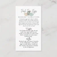 Fresh Farm Eggs Handling Instructions Eggs Design Business Card Egg Stamps  For Fresh Eggs Cards Label For Eggs Cartoons Accessories. - Temu Italy