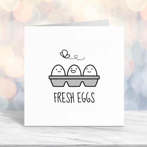 Fresh Farm Eggs Carton 2 Self_inking Stamp