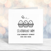 Watercolor Hen Farm Fresh Egg Carton Self-inking Stamp