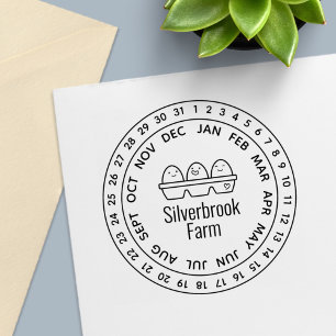 Fresh Farm Eggs Carton Date Wheel Self-inking Stamp