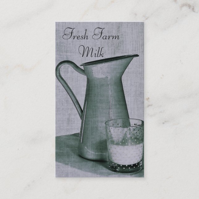 Fresh farm organic milk business card template (Front)