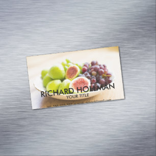 Fresh figs and grape business card magnet