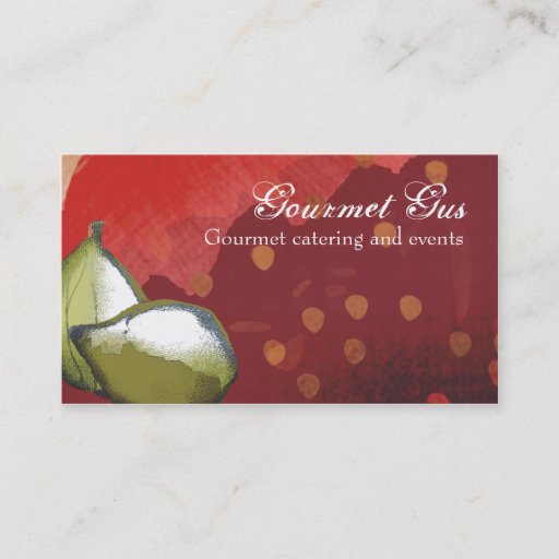 Customizable fresh figs fruit chef catering business cards, ...