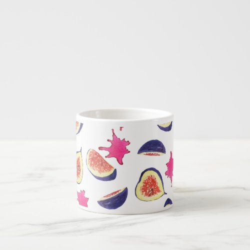 Fresh Figs Pink Juice Watercolor Espresso Cup