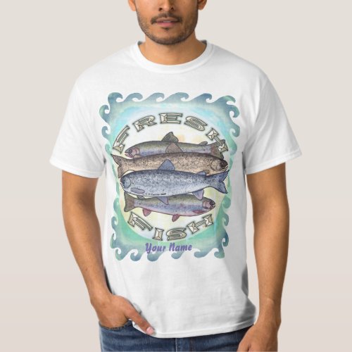 Fresh Fish custom name  t_shirt