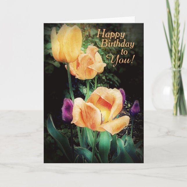 Fresh Floral Birthday Wishes Card (Front)