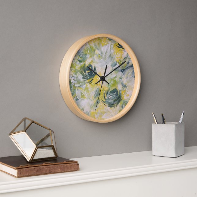Fresh Floral Flower Pretty Wall Clock (Office)