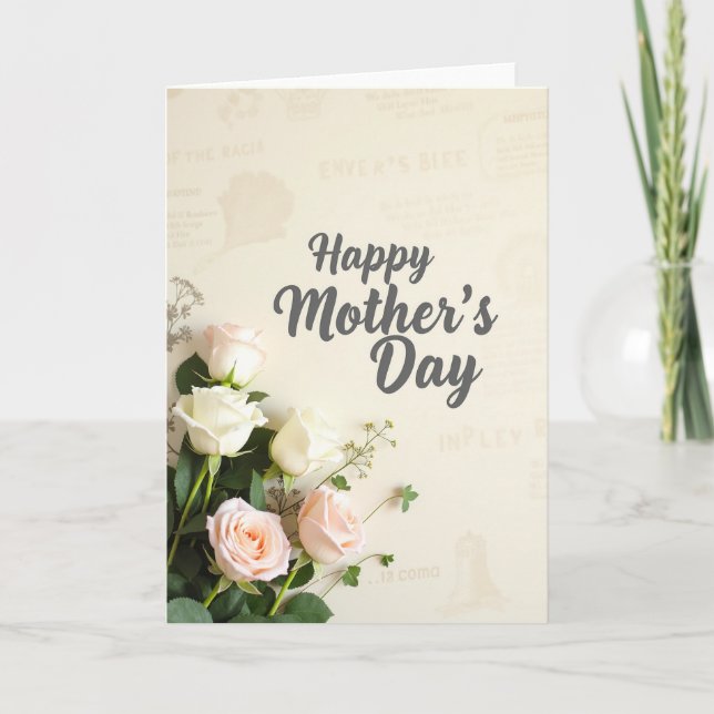 Fresh Floral Mothers Day Card (Front)