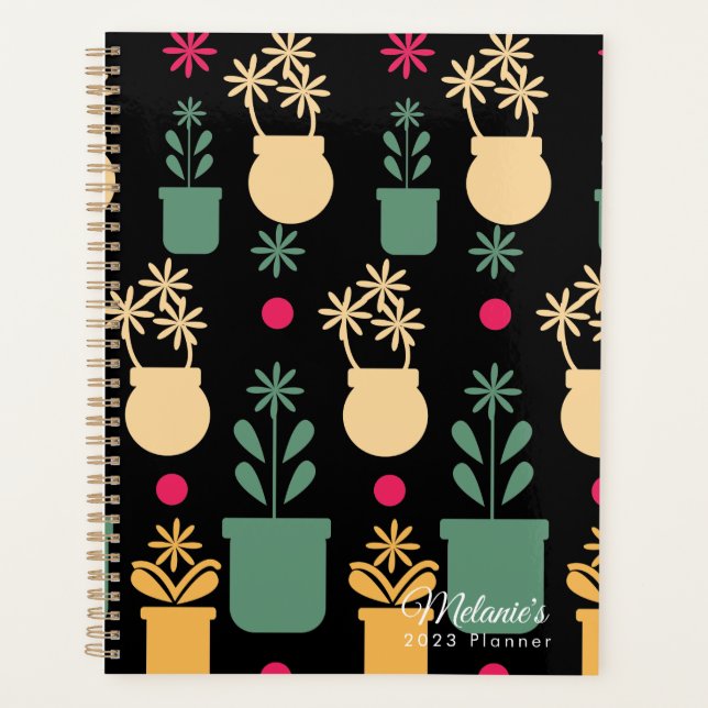 Fresh Florals Colorful Botanical Name Planner (Front)