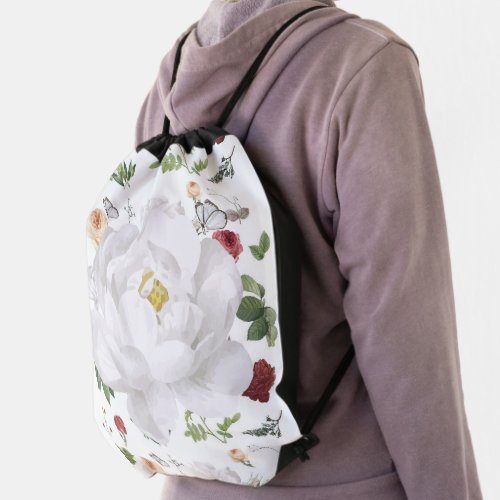 Fresh Florals Drawstring Bag