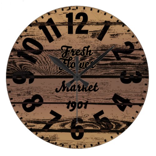 Fresh Flower Market Antique Large Clock