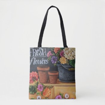 "fresh Flowers" Fine Art Floral Tote Bag by JustBeeNMeBoutique at Zazzle
