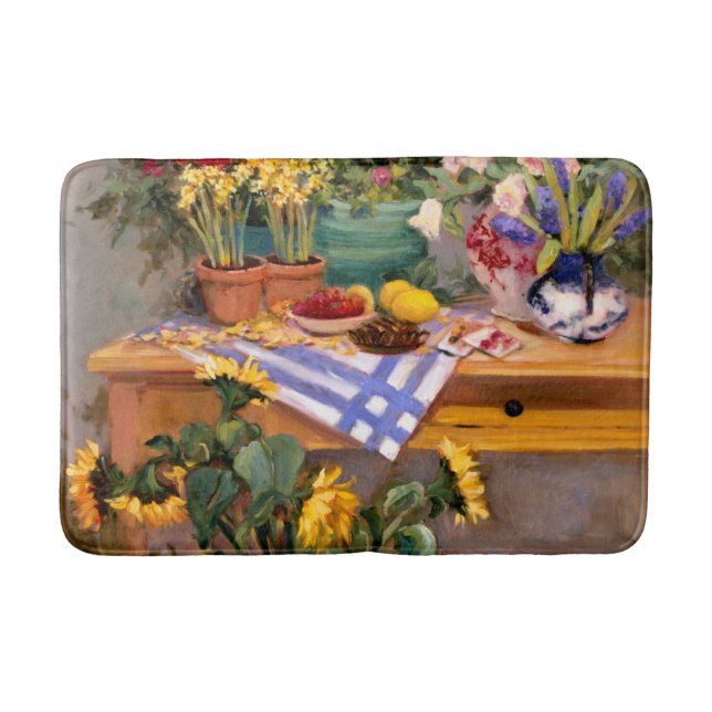 Fresh Flowers I Bath Mat (Front)