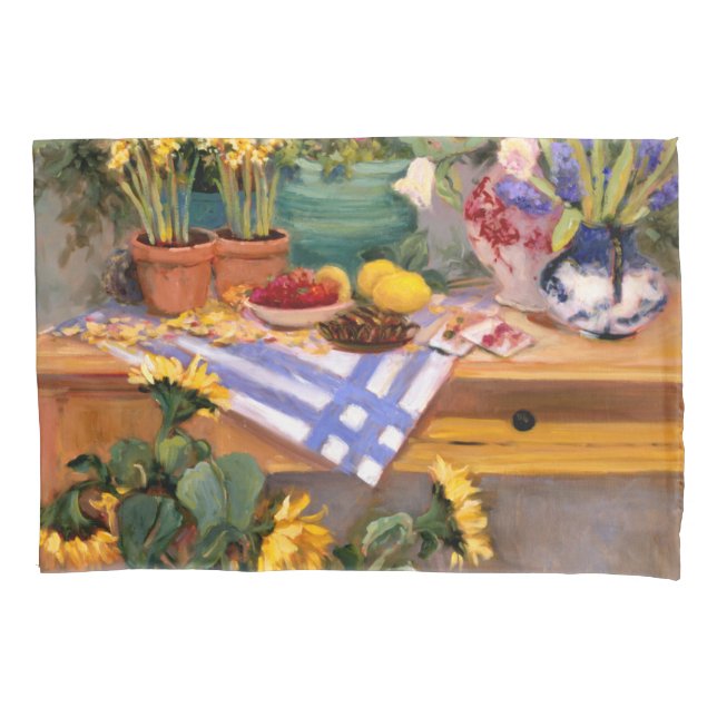 Fresh Flowers I Pillowcase (Front-Left)