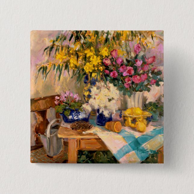 Fresh Flowers II Pinback Button (Front)