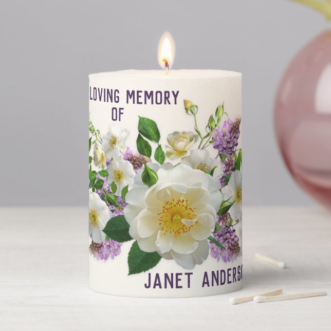 Fresh Flowers In Loving Memory Candle (In Situ)