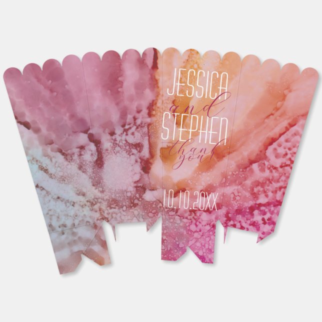 Fresh Flowers Lining Favor Boxes (Unfolded)