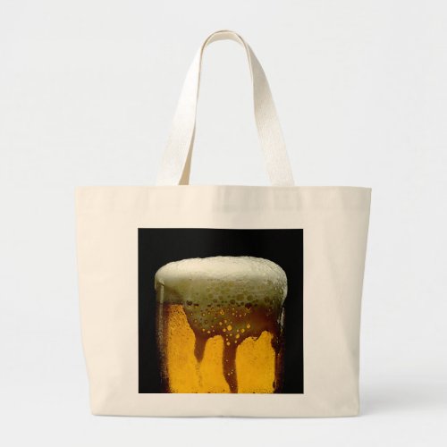 Fresh Foamy Mug Of Beer Large Tote Bag