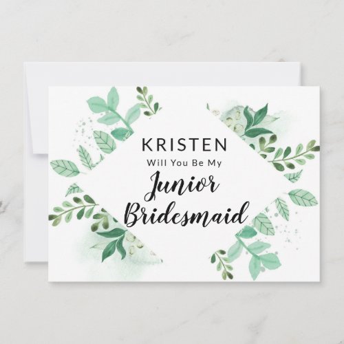 Fresh Foliage Botanic Jr. Bridesmaid Proposal Card