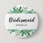 Fresh Foliage Botanical Bridesmaid Monogrammed