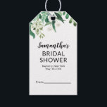 Fresh Foliage Botanical Mint Display Bridal Shower Gift Tags<br><div class="desc">Fresh Foliage Botanical Watercolor Greenery Vines & Leaves in shades of Green and Mint Top Border Display Bridal Shower Gift Tag

* See my shop to see the entire collection!</div>