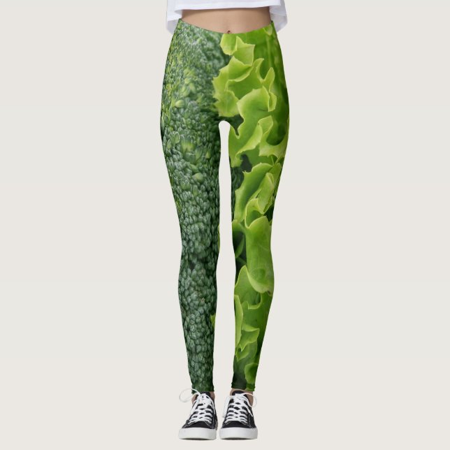 Fresh Food Lettuce and Broccoli Leggings (Front)