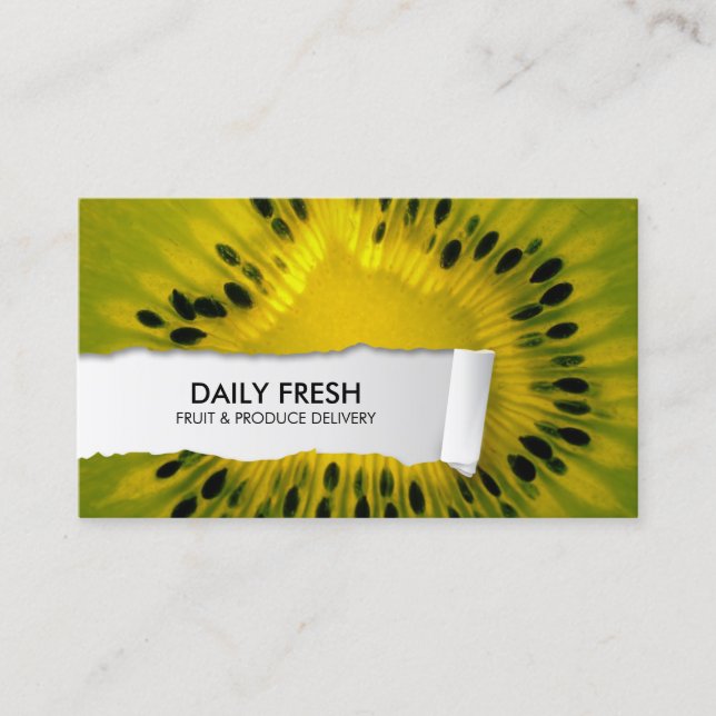 Fresh Food Produce Customizable Business Card (Front)